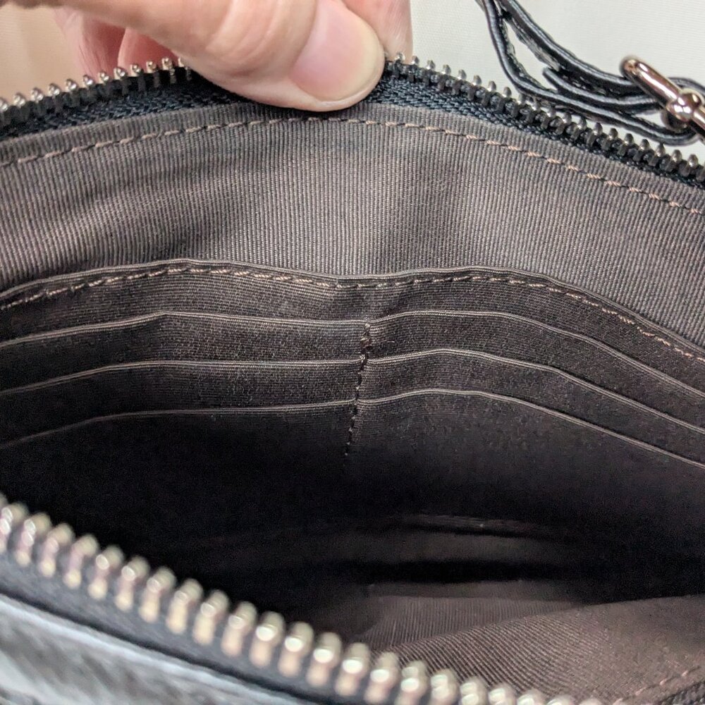 Black Leather Crossbody - Picture 5 of 8